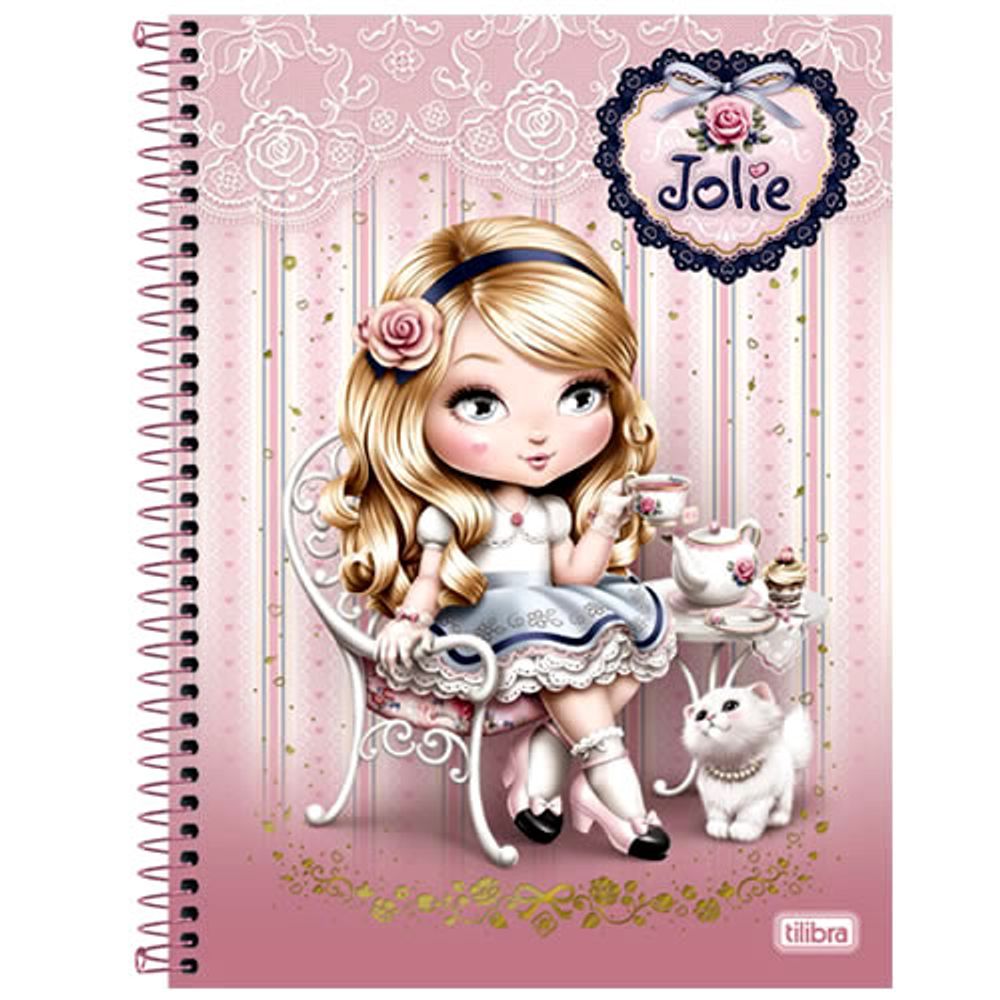 Caderno Capa Dura Universitário Jolie 1 Matéria 200x275mm 63 Gm2 96 Folhas Castro Naves 9404