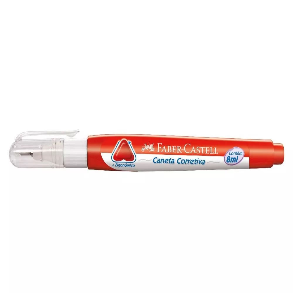 Caneta Corretiva com Ponta Metálica 7ml Faber-Castell Blister c/ 1 - Castro Naves