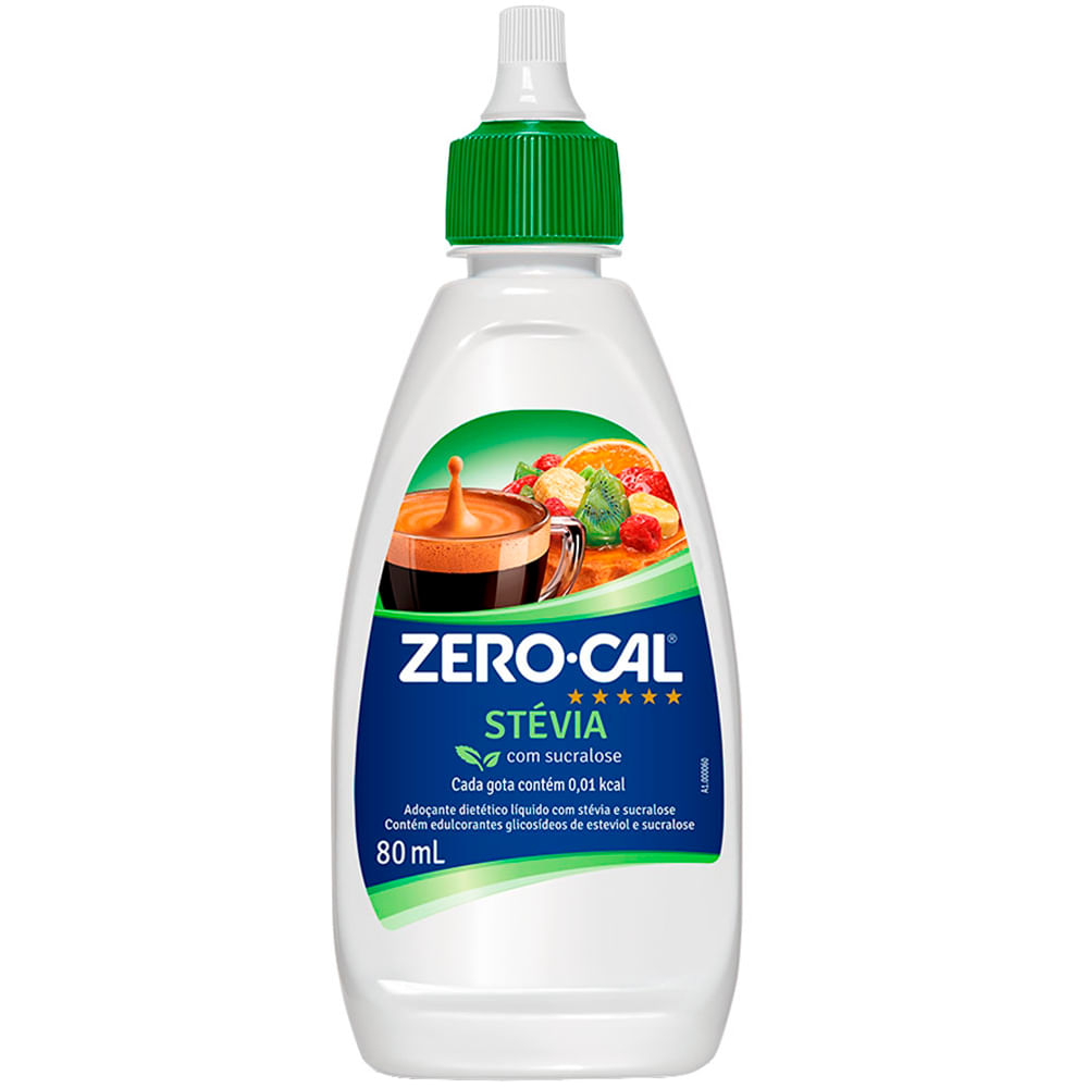 Adoçante Líquido Stevia com Sucralose de 80ml Zero Cal - Castro Naves