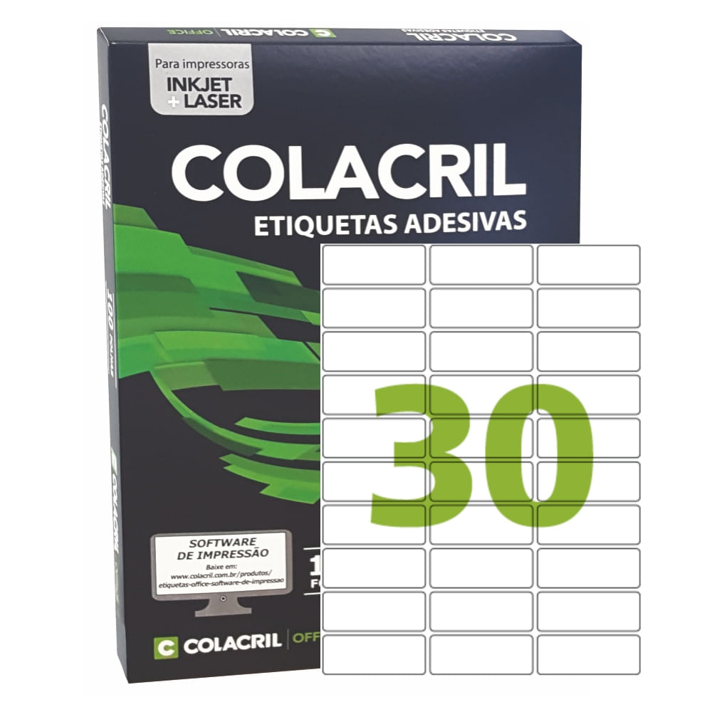 Etiqueta Branca Inkjet Laser Carta 25 4x66 7mm Ref 6180 Cx 3000 100 etiqueta-branca-inkjet-laser-carta-25-4x66-7mm-ref-6180-cx-3000-100