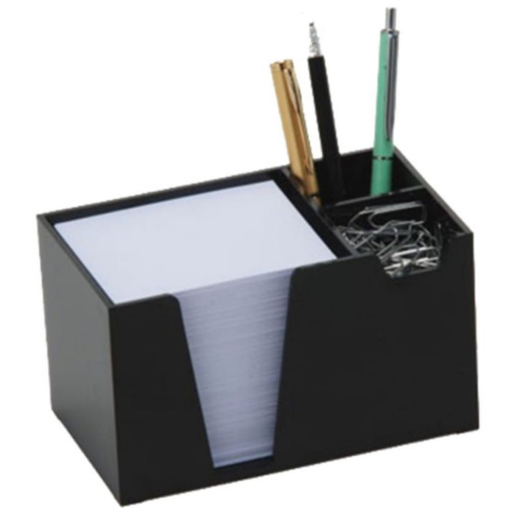 Acrimet Desk Organizer Pencil Paper Clip Holder Black (With Paper)