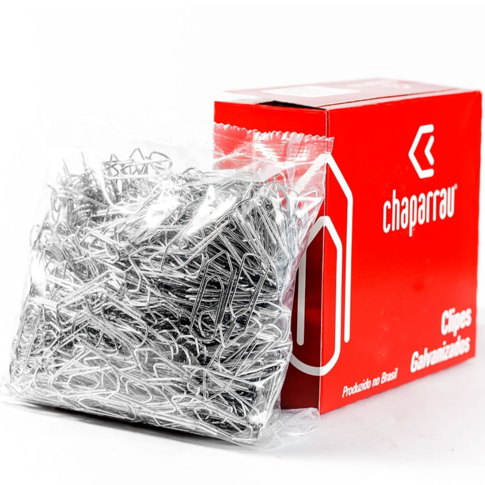 Clipes para Papel Aço Galvanizado 8/0 Cx/ 170 Unidades Castro Naves