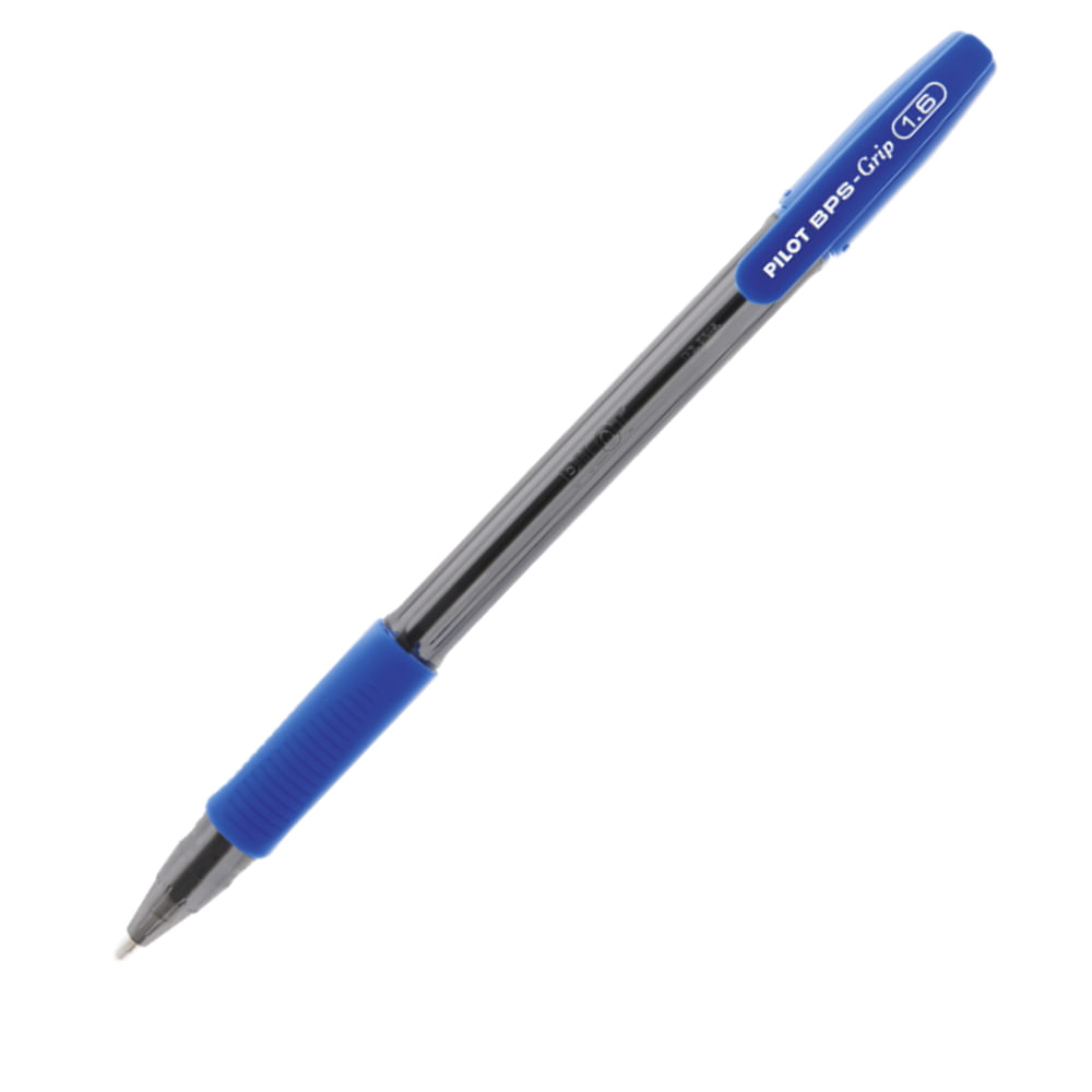 Caneta Esferográfica Bps Grip Ponta Grossa 1.6mm Azul Pilot