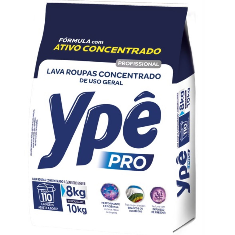 Detergente em Pó Ypê Pro Concentrado Pacote 8kg