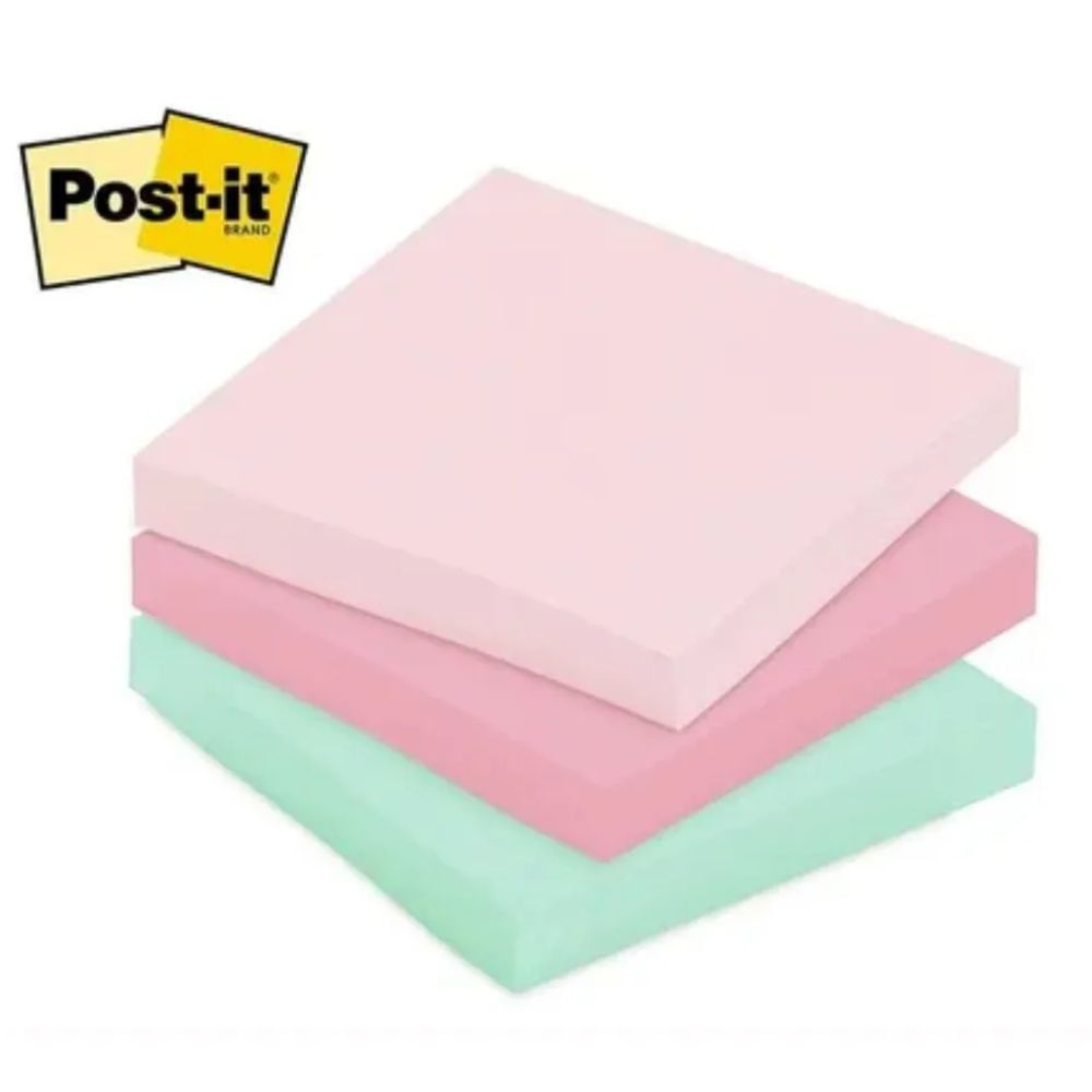 Bloco de Notas Adesivas Post-it Viajar 76x76mm 270 Folhas (3X90 Rosa ...