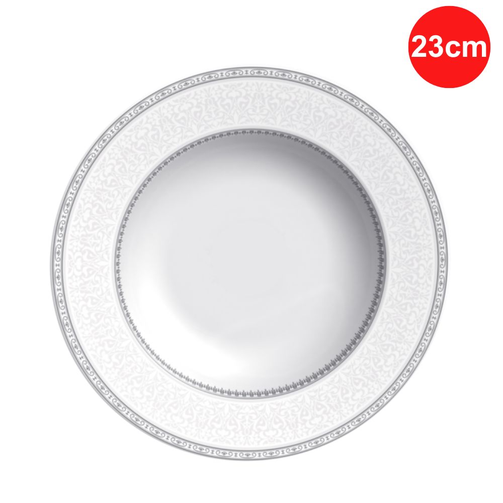 Prato Fundo em Porcelana Decorada 23cm Gabrielle Tramontina 96011/010