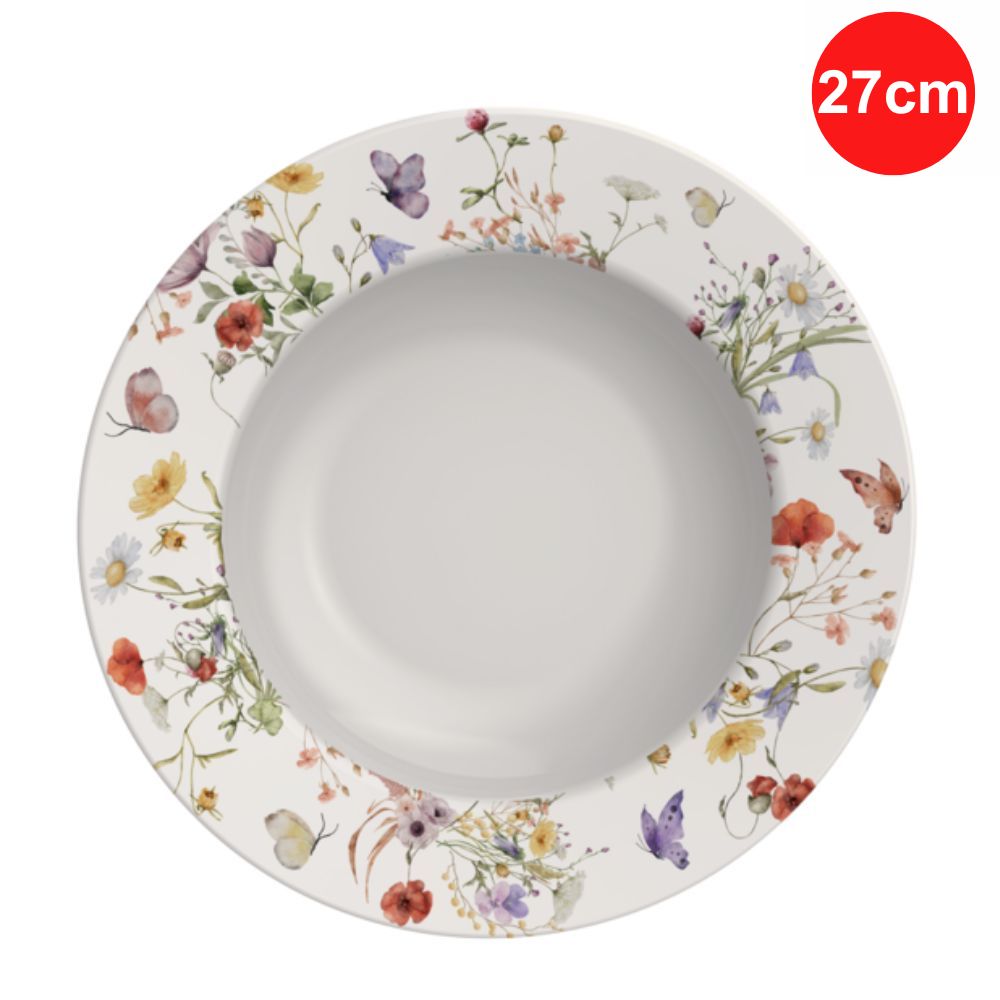 Prato Raso em Porcelana Decorada 27cm Ana Clara Tramontina 96580/011