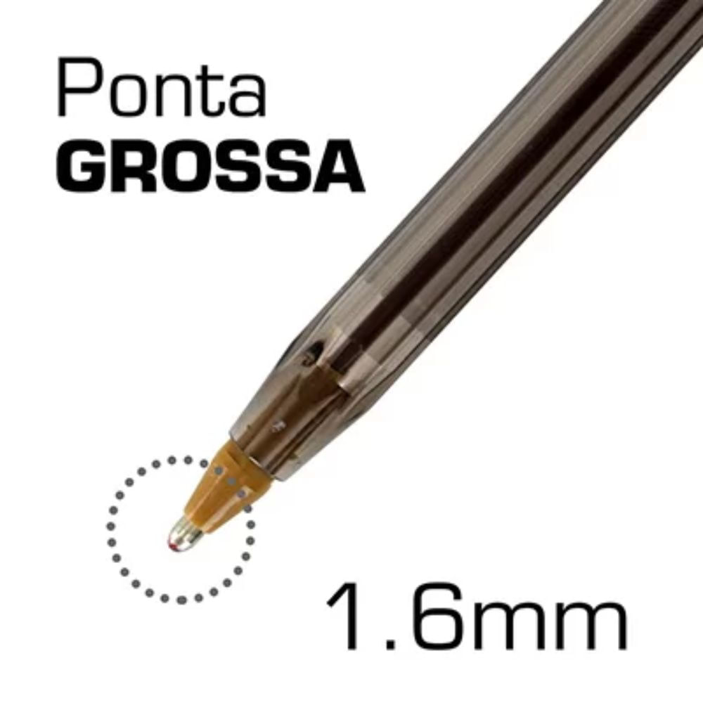Caneta Esferográfica BIC Cristal Intenso Fashion 6 Cores Ponta Grossa 1 ...