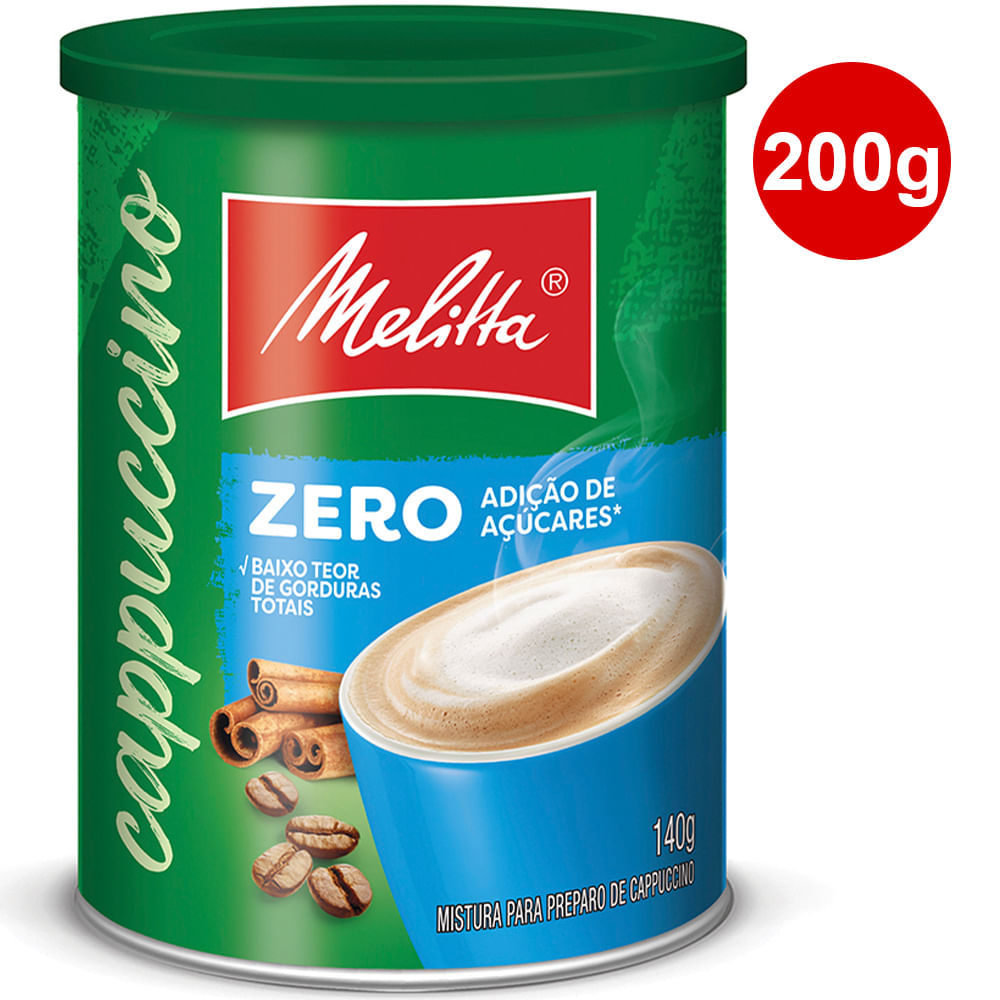 Cappuccino Melitta Zero Adição de Açúcares 140g
