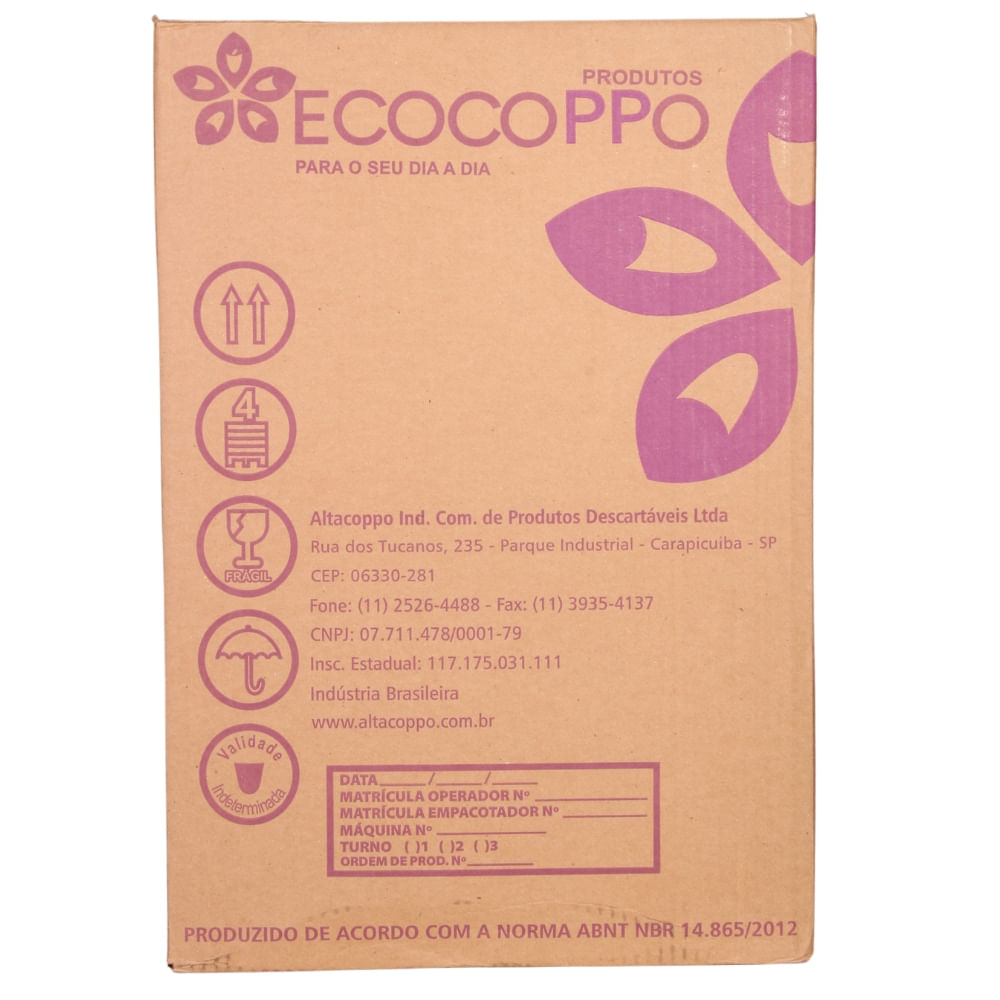 Copo Descartável em PP para Água 200ml Leitoso Ecocoppo Cx/ 2.500 copos